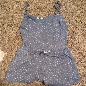 PINK Victoria's Secret Light Blue Pajama Set